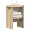  Oldalsó szekrény 2 pcs Sonoma tölgy Ø40 x 50 cm Mérnöki fa