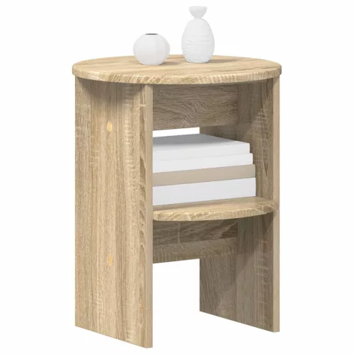  Oldalsó szekrény 2 pcs Sonoma tölgy Ø40 x 50 cm Mérnöki fa