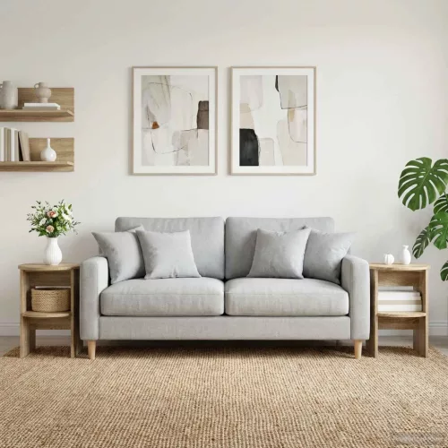  Oldalsó szekrény 2 pcs Sonoma tölgy Ø40 x 50 cm Mérnöki fa