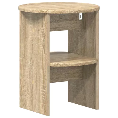  Oldalsó szekrény 2 pcs Sonoma tölgy Ø40 x 50 cm Mérnöki fa