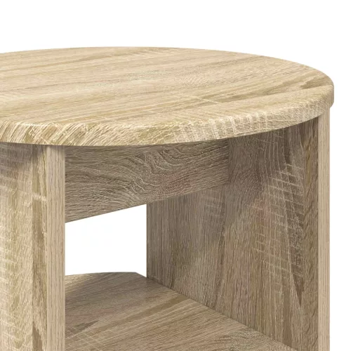  Oldalsó szekrény 2 pcs Sonoma tölgy Ø40 x 50 cm Mérnöki fa