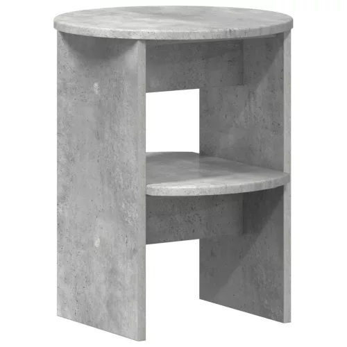  Oldalsó szekrény 2 pcs Beton Szürke Ø40 x 50 cm Mérnöki fa