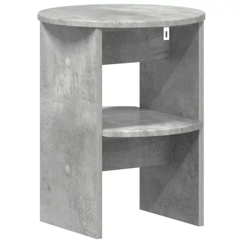  Oldalsó szekrény 2 pcs Beton Szürke Ø40 x 50 cm Mérnöki fa