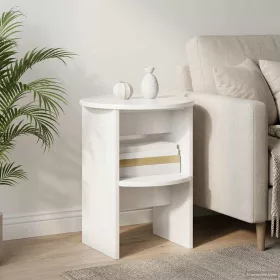    Oldalsó szekrény 2 pcs Magasfényű Fehér Ø40 x 50 cm Mérnöki fa