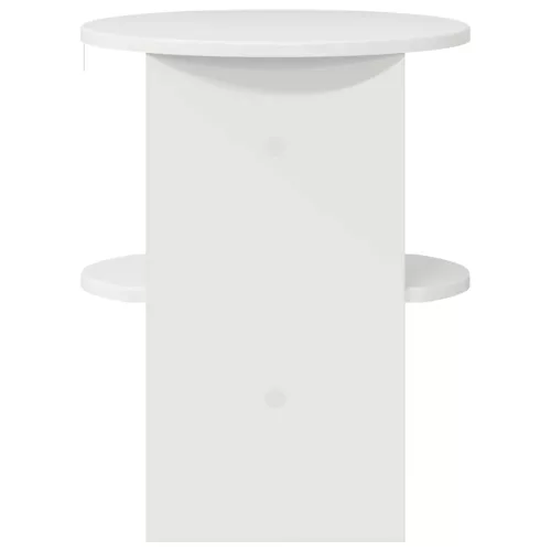  Oldalsó szekrény 2 pcs Magasfényű Fehér Ø40 x 50 cm Mérnöki fa