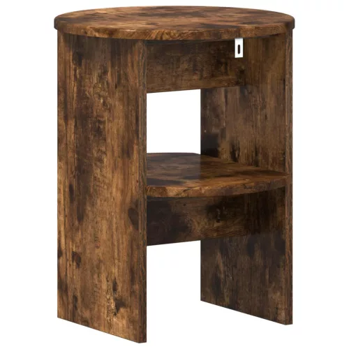  Oldalsó szekrény Füstölt Tölgy Ø40 x 50 cm Mérnöki fa