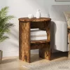 Oldalsó szekrény 2 pcs Füstölt Tölgy Ø40 x 50 cm Mérnöki fa