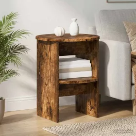    Oldalsó szekrény 2 pcs Füstölt Tölgy Ø40 x 50 cm Mérnöki fa