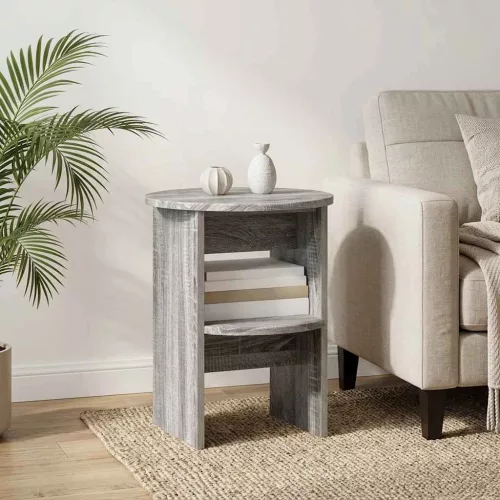  Oldalsó szekrény Szürke Sonoma Ø40 x 50 cm Mérnöki fa