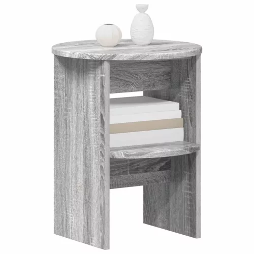  Oldalsó szekrény 2 pcs Szürke Sonoma Ø40 x 50 cm Mérnöki fa