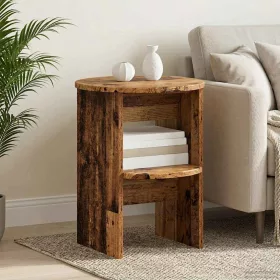  Oldalsó szekrény 2 pcs Öreg fa Ø40 x 50 cm Mérnöki fa