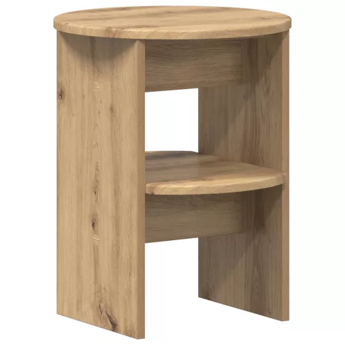  Oldalsó szekrény 2 pcs Kézműves Tölgy Ø40 x 50 cm Mérnöki fa