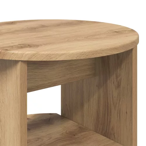  Oldalsó szekrény 2 pcs Kézműves Tölgy Ø40 x 50 cm Mérnöki fa