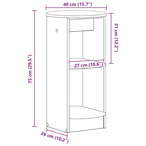  Oldalsó szekrény Fekete Mérnöki fa