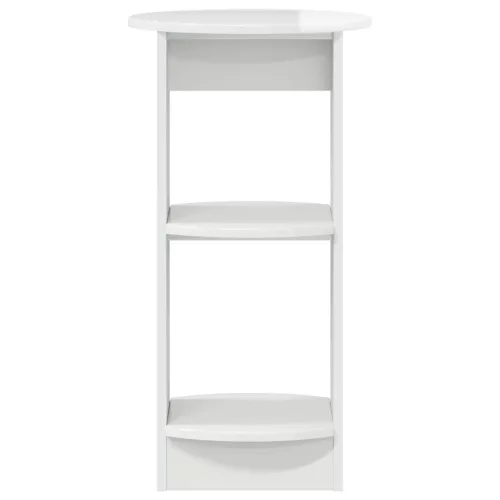  Oldalsó szekrény Magasfényű Fehér Mérnöki fa