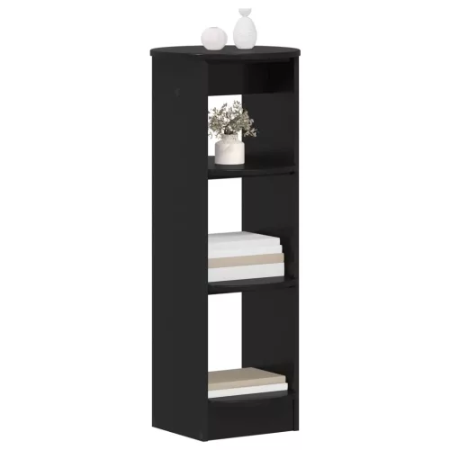  Oldalsó szekrény Fekete 40 x 40 x 100 cm Mérnöki fa