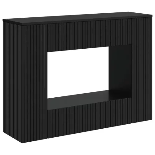  Konzolasztal Csíkos Fekete 101 x 29 x 74 cm Mérnöki fa