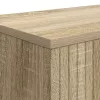  Konzolasztal Csíkos Sonoma tölgy 101 x 29 x 74 cm Mérnöki fa
