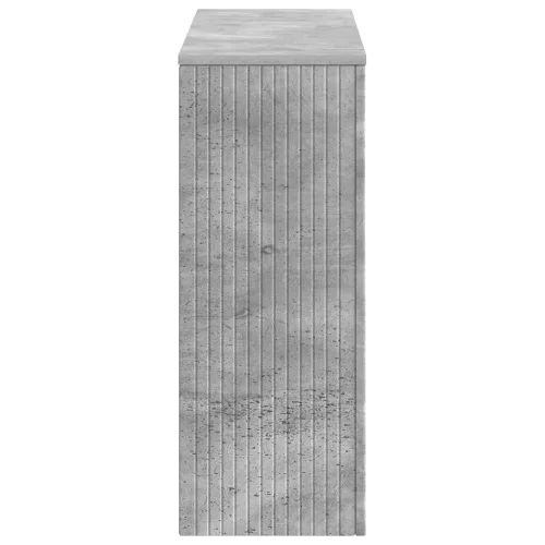 Konzolasztal Csíkos Beton Szürke 101 x 29 x 74 cm Mérnöki fa