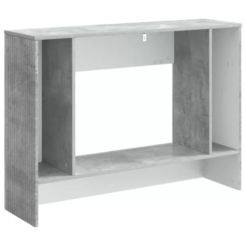  Konzolasztal Csíkos Beton Szürke 101 x 29 x 74 cm Mérnöki fa