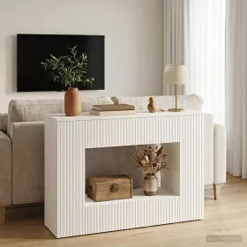    Konzolasztal Magasfényű Fehér 101 x 29 x 74 cm Mérnöki fa