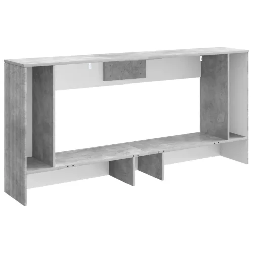  Konzolasztal Csíkos Beton Szürke 155 x 29 x 74 cm Mérnöki fa