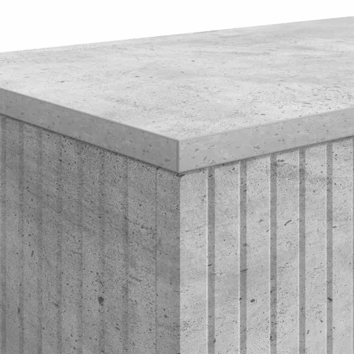  Konzolasztal Csíkos Beton Szürke 155 x 29 x 74 cm Mérnöki fa