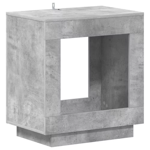  Oldal asztal Beton Szürke 60 x 40 x 65 cm Mérnöki fa