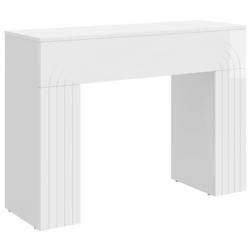  Dohányzóasztal Magasfényű Fehér 102 x 35 x 75 cm Szerelt Fa