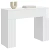  Dohányzóasztal Magasfényű Fehér 102 x 35 x 75 cm Szerelt Fa
