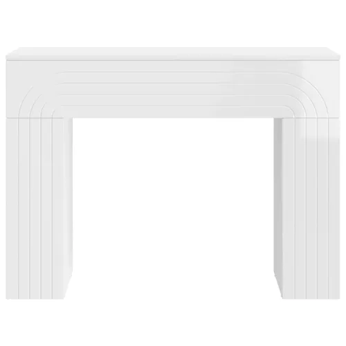  Dohányzóasztal Magasfényű Fehér 102 x 35 x 75 cm Szerelt Fa