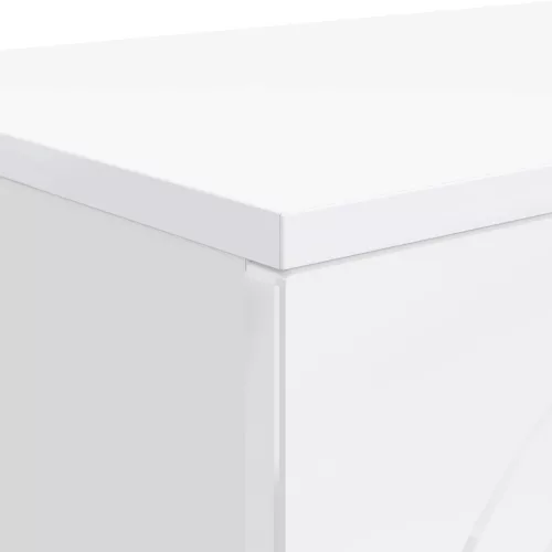  Dohányzóasztal Magasfényű Fehér 102 x 35 x 75 cm Szerelt Fa
