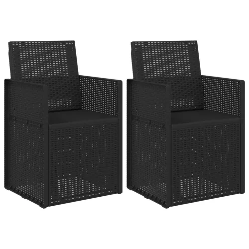  Kerti étkező székek 2 pcs Antracit 53 x 47 x 88,5 cm PP