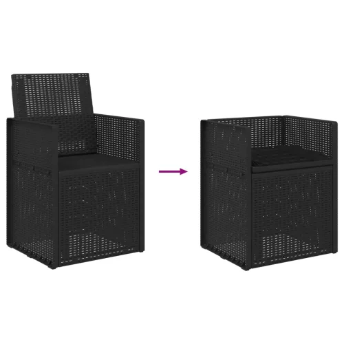  Kerti étkező székek 2 pcs Antracit 53 x 47 x 88,5 cm PP
