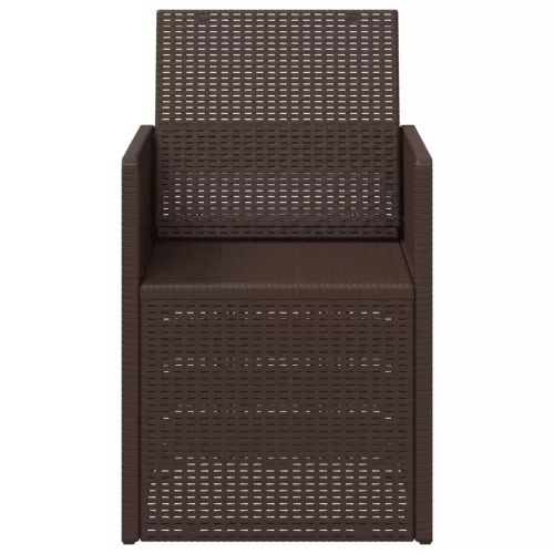  Kerti étkező székek 2 pcs Barna PP