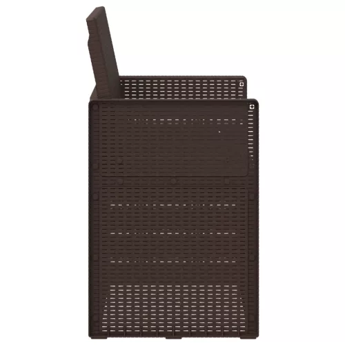  Kerti étkező székek 2 pcs Barna PP