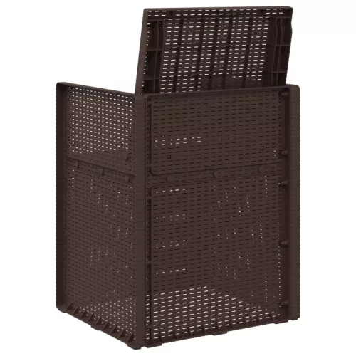  Kerti étkező székek 2 pcs Barna PP