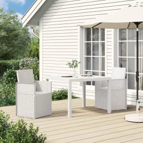  Kerti étkező székek 2 pcs Fehér PP