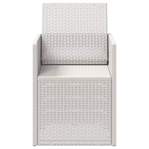  Kerti étkező székek 2 pcs Fehér PP