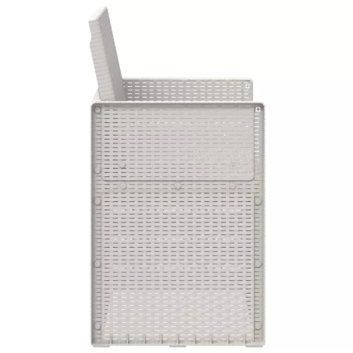  Kerti étkező székek 2 pcs Fehér PP