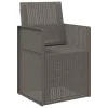  Kerti étkező székek 2 pcs Világosszürke PP
