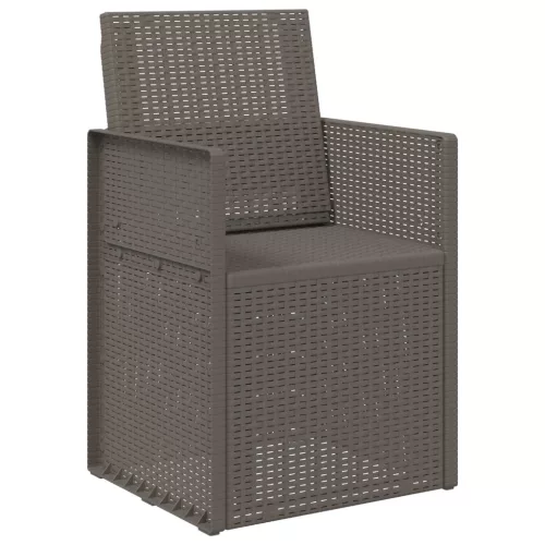  Kerti étkező székek 2 pcs Világosszürke PP