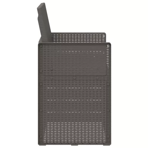  Kerti étkező székek 2 pcs Világosszürke PP