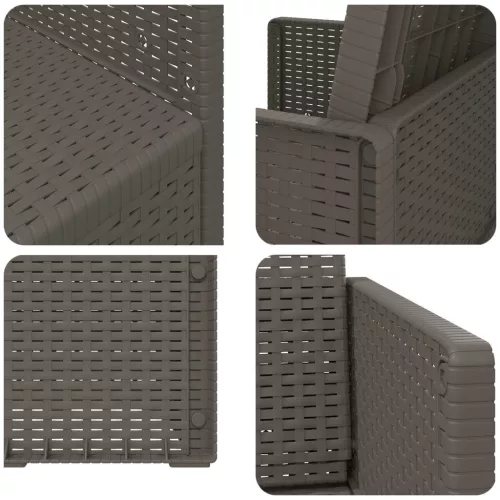  Kerti étkező székek 2 pcs Világosszürke PP