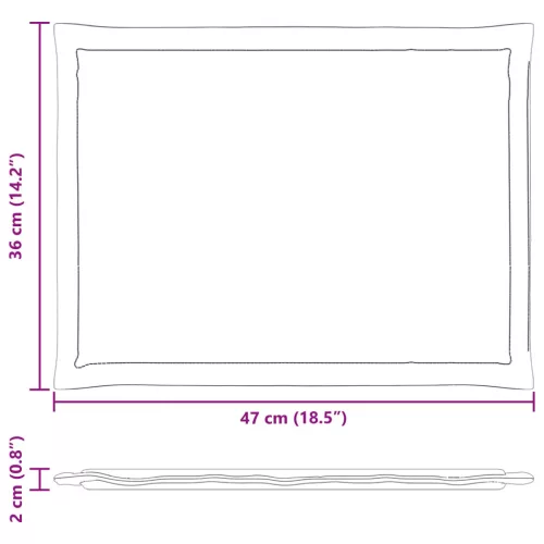  Ülőpárnák 4 pcs Tópszínű 47 x 36 x 2 cm Poliészter