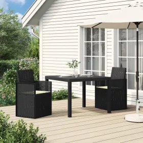    Kerti étkező székek 2 pcs Antracitszürke és Krémszínű PP