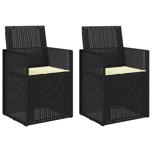  Kerti étkező székek 2 pcs Antracitszürke és Krémszínű PP