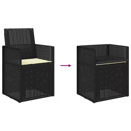  Kerti étkező székek 2 pcs Antracitszürke és Krémszínű PP