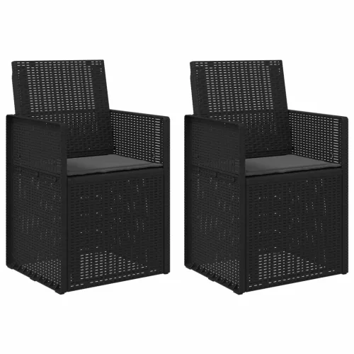  Kerti étkező székek 2 pcs Antracitszürke PP