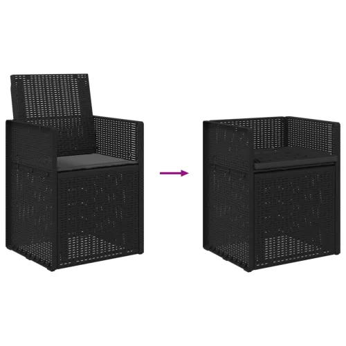  Kerti étkező székek 2 pcs Antracitszürke PP